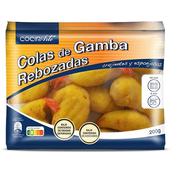 Colas de Gamba Rebozadas Cocinarte Bolsa 200 Gr.