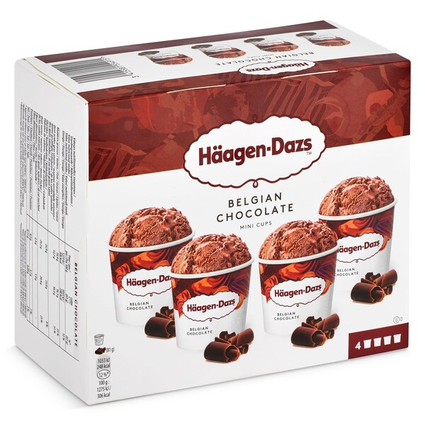 Helado Collection Chocolate Haagen Dazs 4 Minicups 320 Gr.