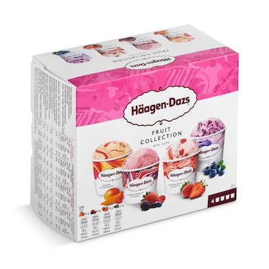 Helado fruit collection mini cups 4 unidades Haagen Dazs caja 326 g-0