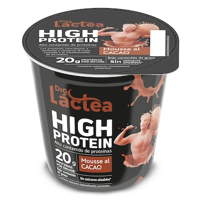 Mousse de cacao alta en proteínas Dia Láctea vaso 200 g-0