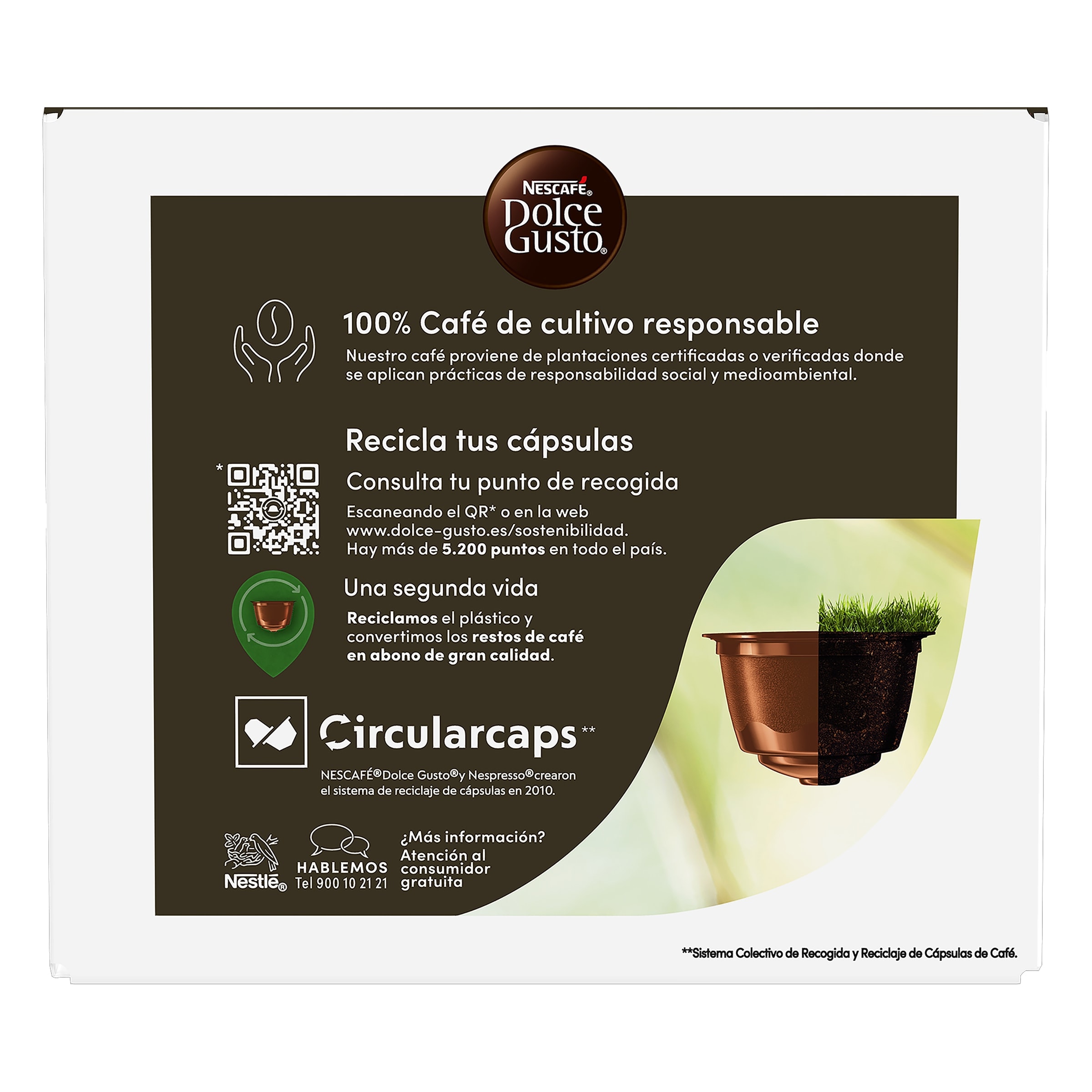 Cápsulas de café espresso intenso descafeinado red Dolce Gusto 30 unidades