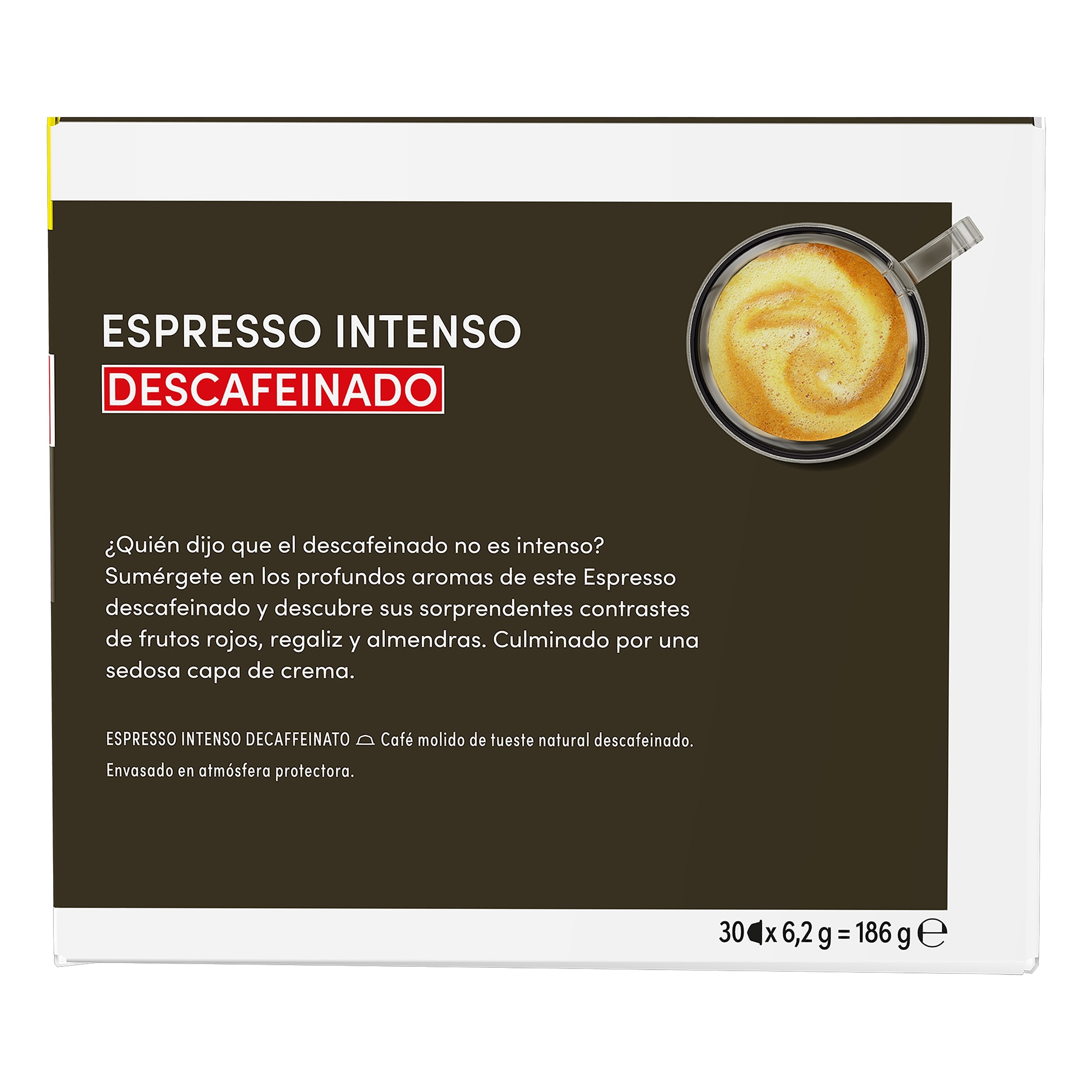 Cápsulas de café espresso intenso descafeinado red Dolce Gusto 30 unidades