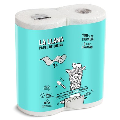 Papel de cocina estándar 2 capas La Llama Dia bolsa 2 unidades-0 Papel de cocina estándar 2 capas La Llama Dia bolsa 2 unidades-0