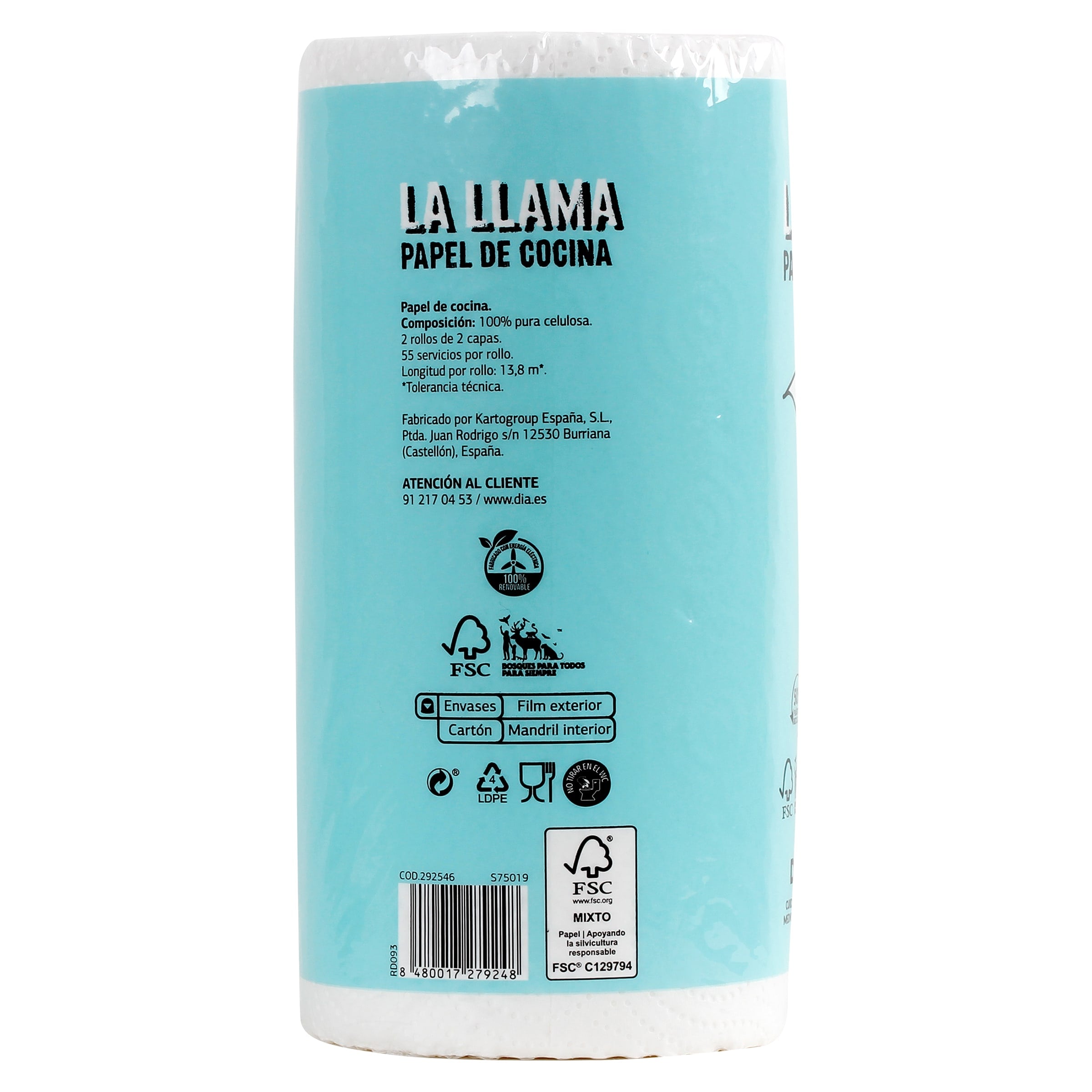 Papel de cocina Dia La Llama 2 unidades