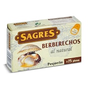 Berberechos al natural Sagres lata 58 g