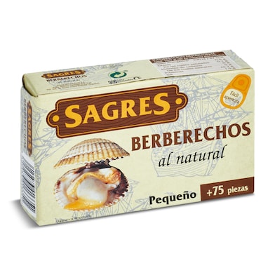 Berberechos al natural Sagres lata 58 g-0
