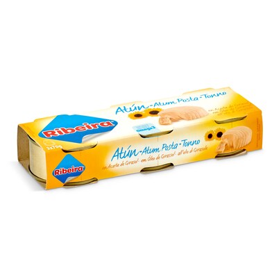 Atún en aceite de girasol Ribeira lata 3 x 52 g-0 Atún en aceite de girasol Ribeira lata 3 x 52 g-0