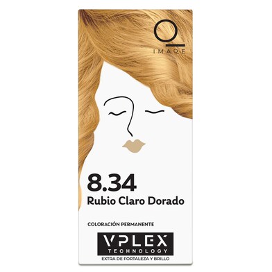Tinte pelo permanente color rubio claro dorado nº 8.34 Imaqe de Dia caja 1 unidad-1