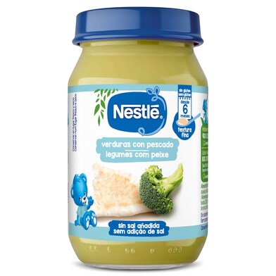 Puré de verduras con pescado Nestlé frasco 190 g-0