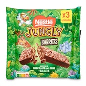 Barritas de chocolate y galleta Nestlé Jungly bolsa 102 g