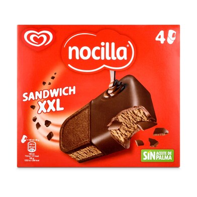 Helado sándwich de nocilla XXL 4 unidades Frigo caja 320 g-1 Helado sándwich de nocilla XXL 4 unidades Frigo caja 320 g-1