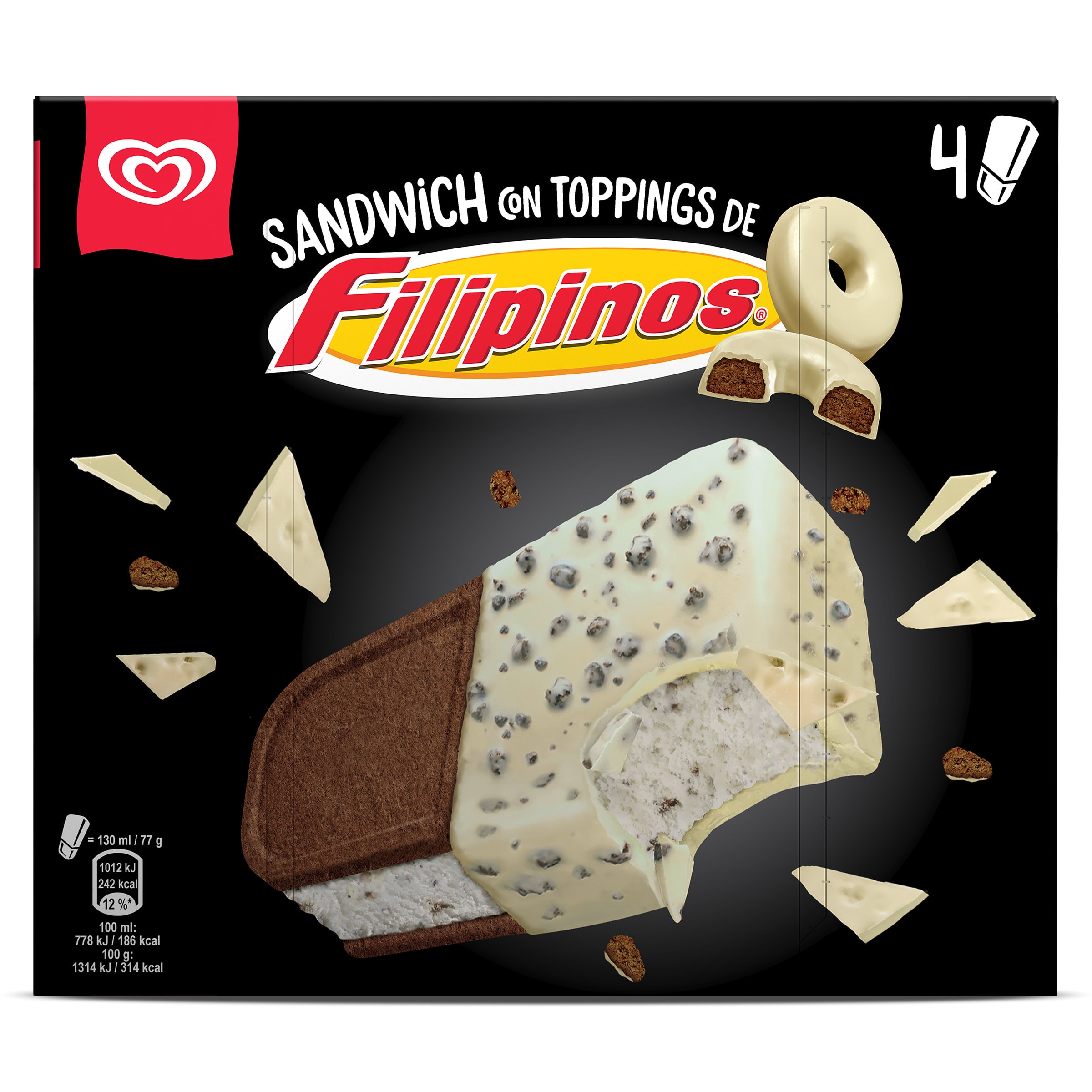 Sándwich Filipinos XXL Frigo 4 x 77 g