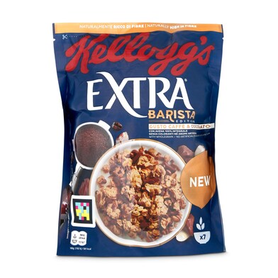 Cereales granola de avena sabor café con almendras y chocolate Kellogg's Extra caja 350 g-0 Cereales granola de avena sabor café con almendras y chocolate Kellogg's Extra caja 350 g-0
