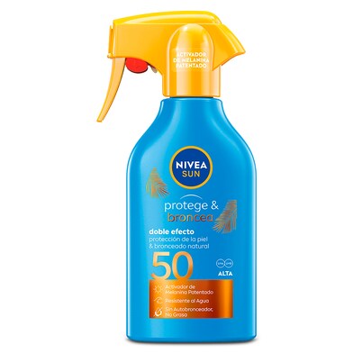 Protector solar protege & broncea spf 50 Nivea spray 270 ml-0 Protector solar protege & broncea spf 50 Nivea spray 270 ml-0
