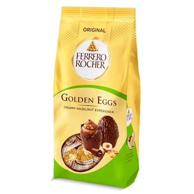 Chocolate con leche con relleno de avellanas Golden Moments Ferrero Rocher bolsa 90 g-0