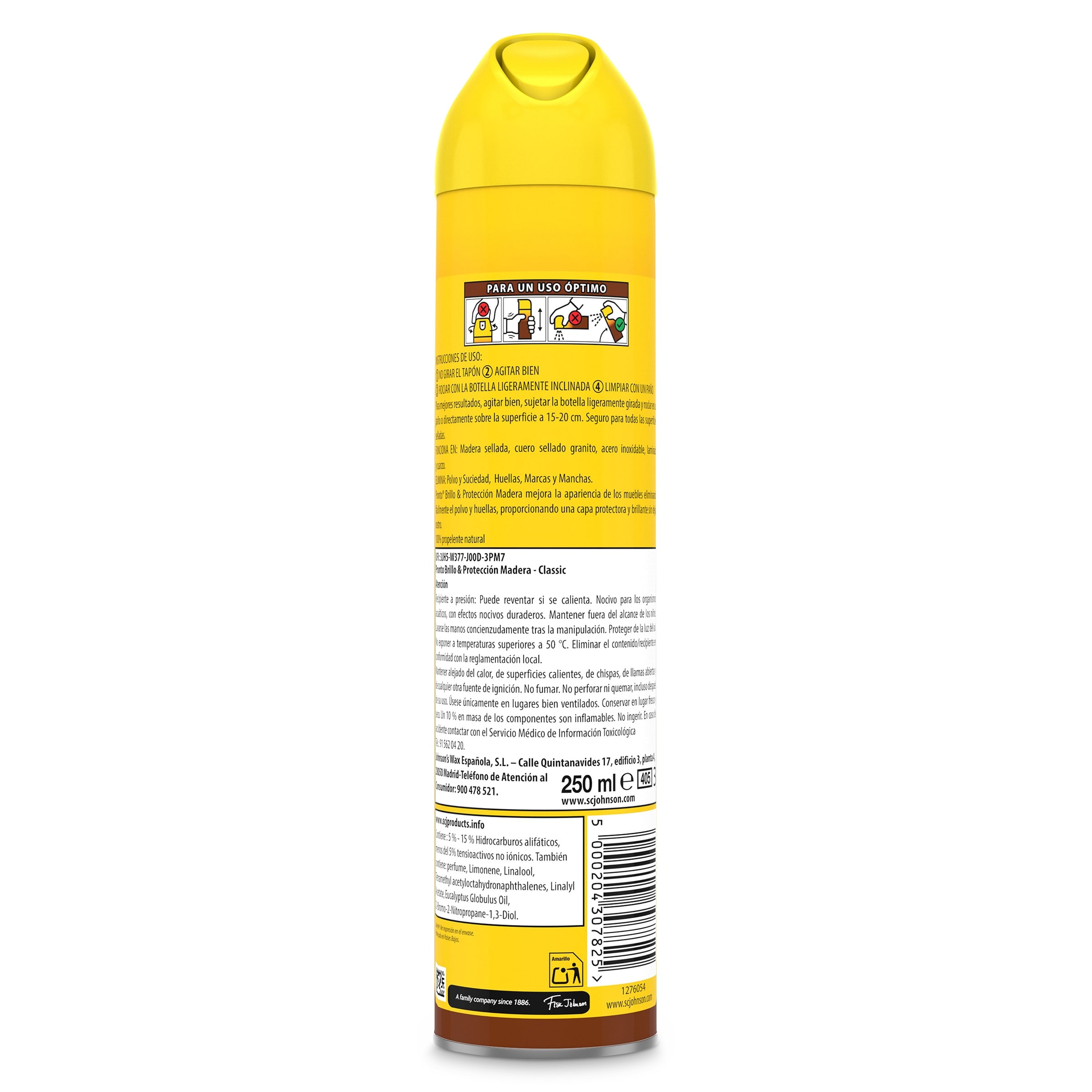 Limpiamuebles cuidado experto madera classic Pronto 250 ml