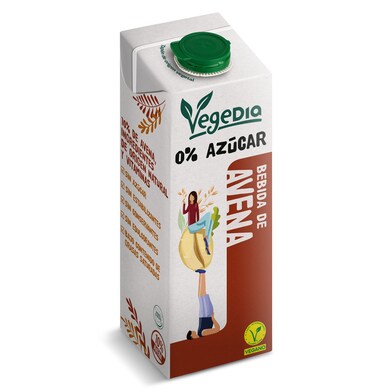 Bebida de avena 0% azúcares Vegedia brik 1 l-0