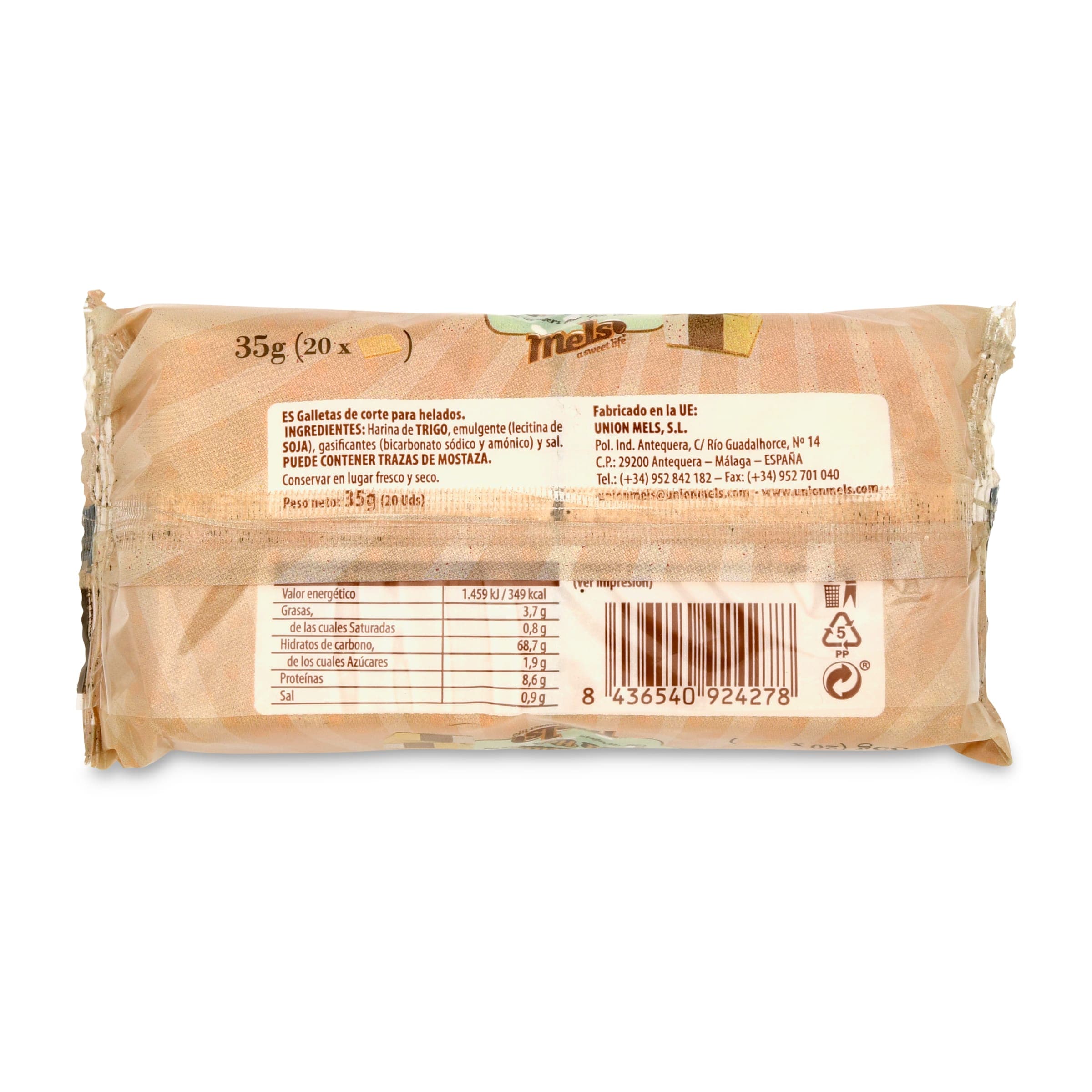 Galletas corte helado Mels 35 g