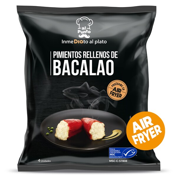 Pimientos Rellenos De Bacalao Msc Al Punto Bolsa 240 Gr.