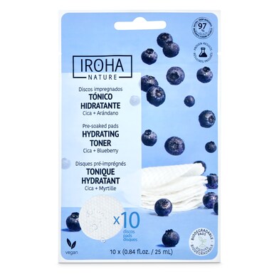 Discos tonificantes e hidratantes con cica y arándanos Iroha sobre 10 unidades-0 Discos tonificantes e hidratantes con cica y arándanos Iroha sobre 10 unidades-0