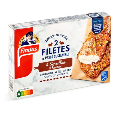 Filete de pescado con semillas y quinoa MSC Findus caja 250 g-0 Filete de pescado con semillas y quinoa MSC Findus caja 250 g-0