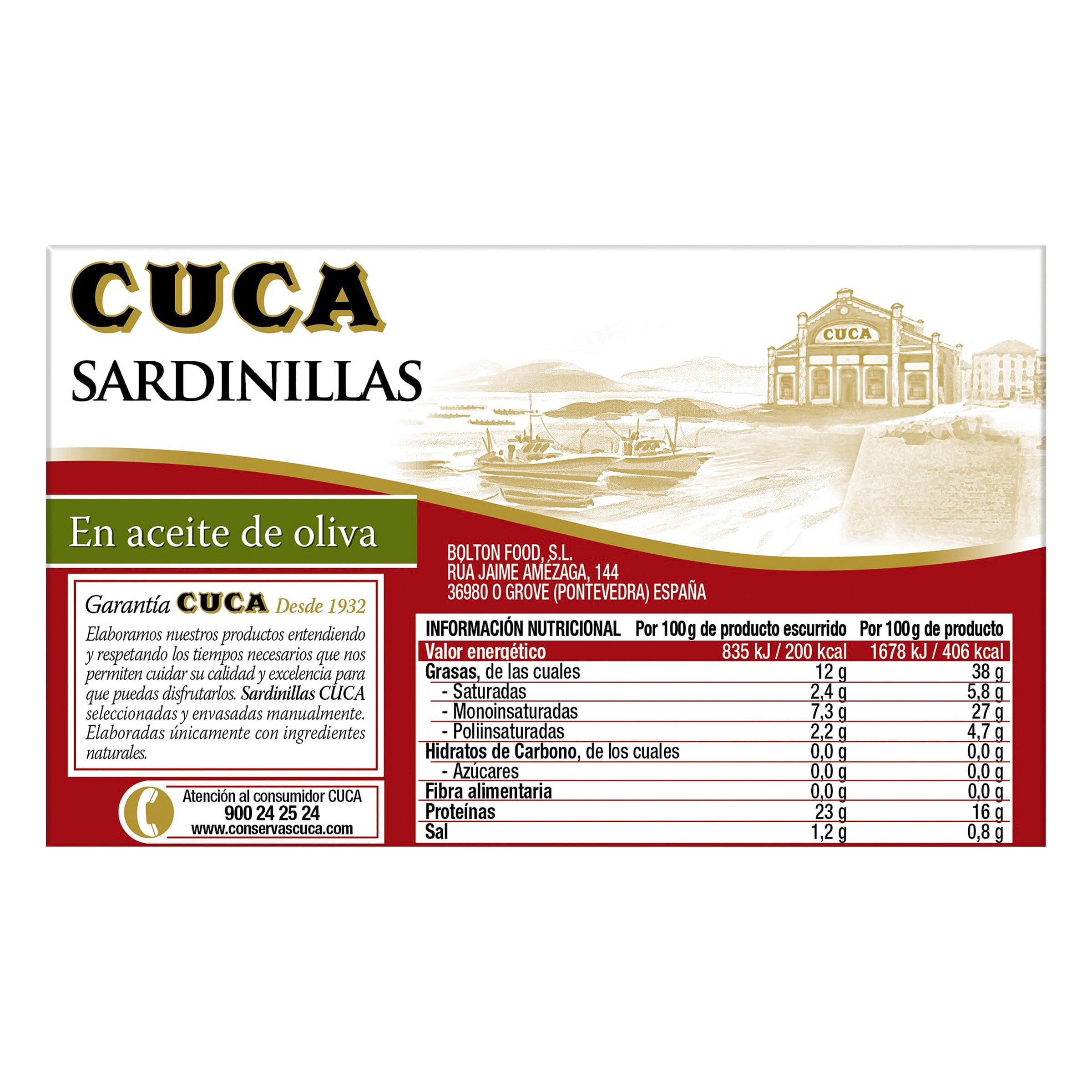 Sardinilla aceite oliva Cuca 63 g