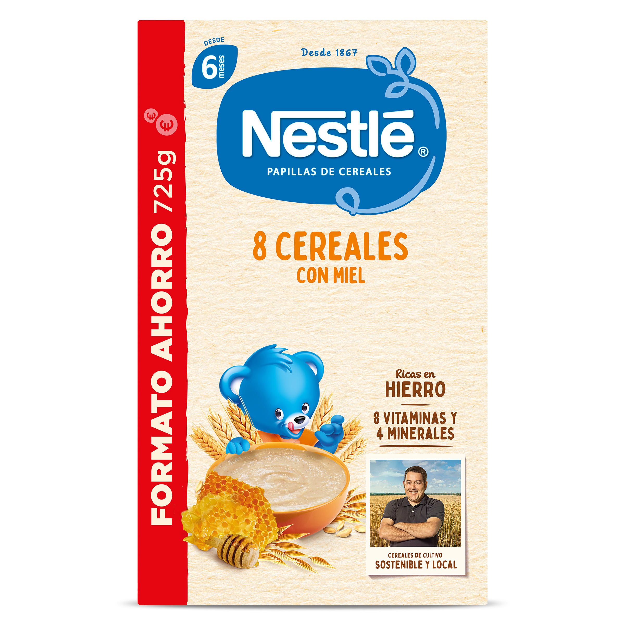Papilla de cereales con miel Nestlé 725 g