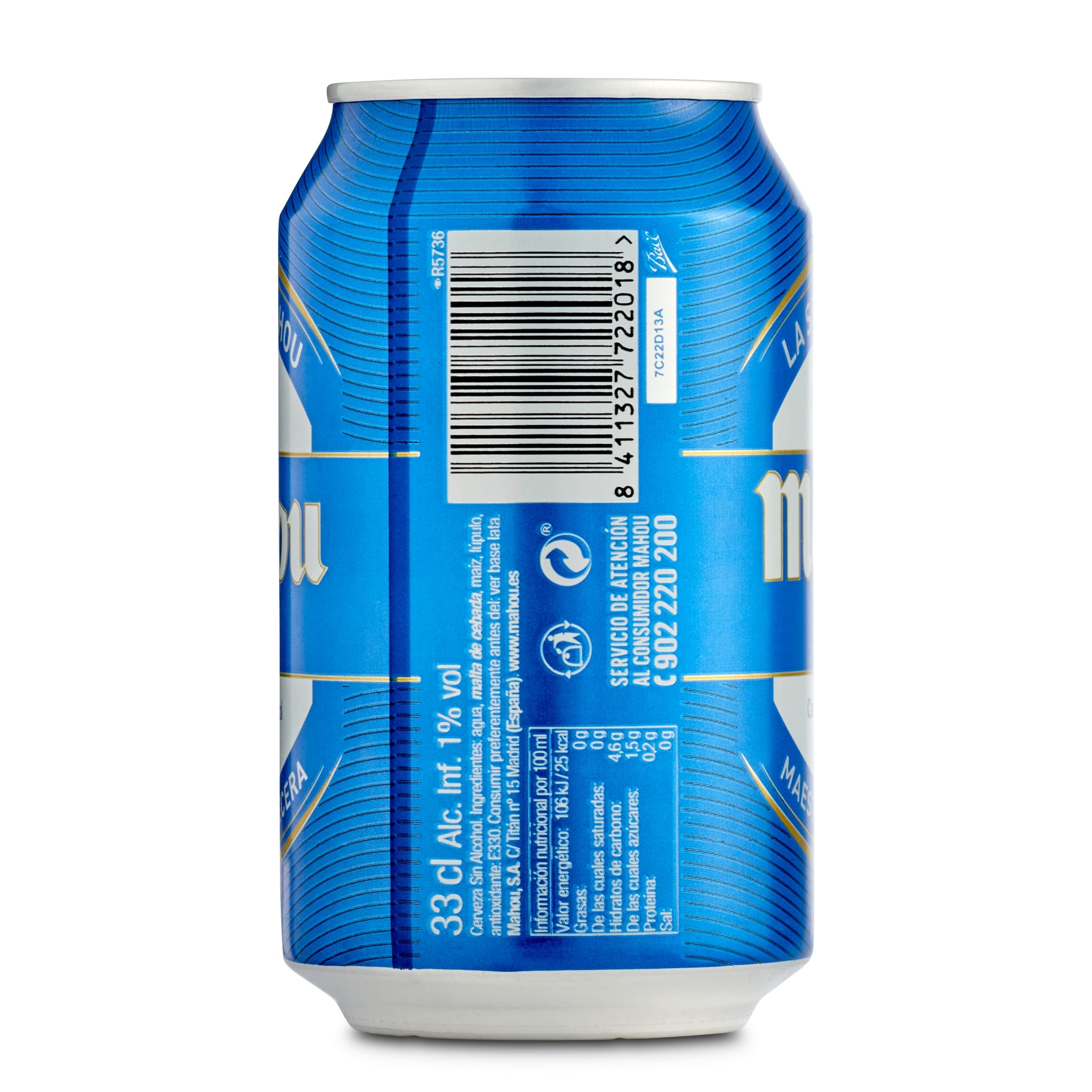 Cerveza sin alcohol Mahou 33 cl