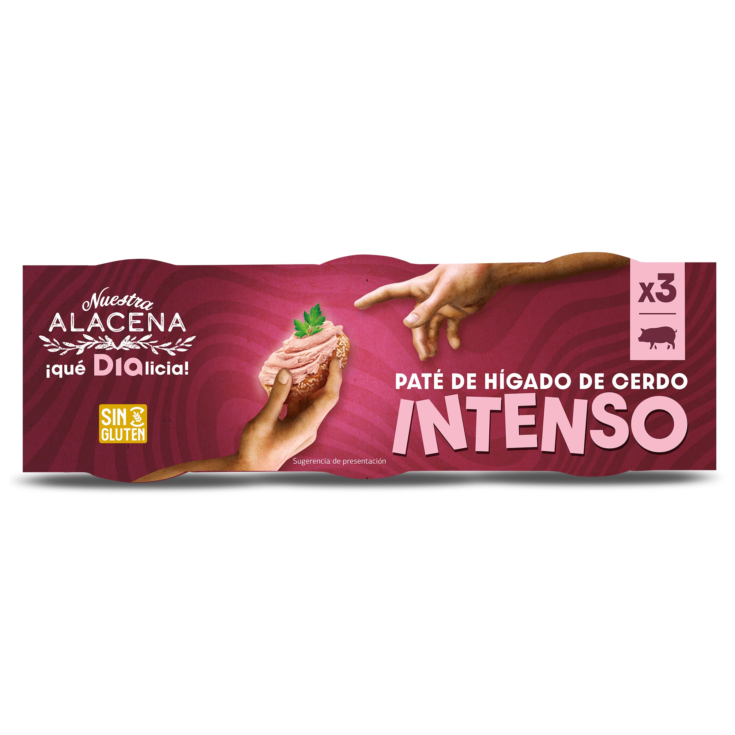 Paté de cerdo intenso Dia Nuestra Alacena 3 x 75 g