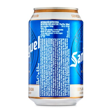Cerveza 0,0% alcohol San Miguel lata 33 cl-1 Cerveza 0,0% alcohol San Miguel lata 33 cl-1
