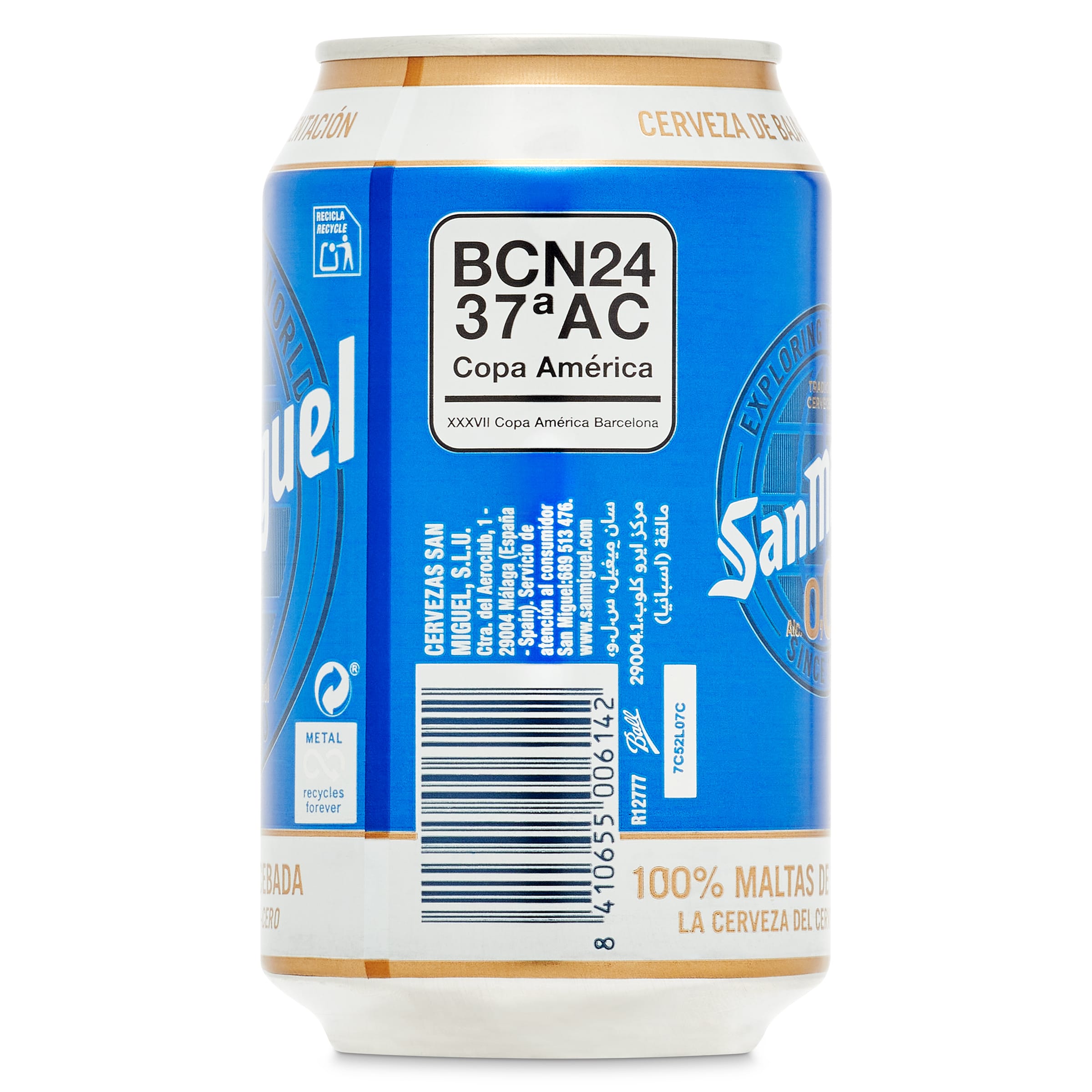 Cerveza 0,0% alcohol San Miguel 33 cl