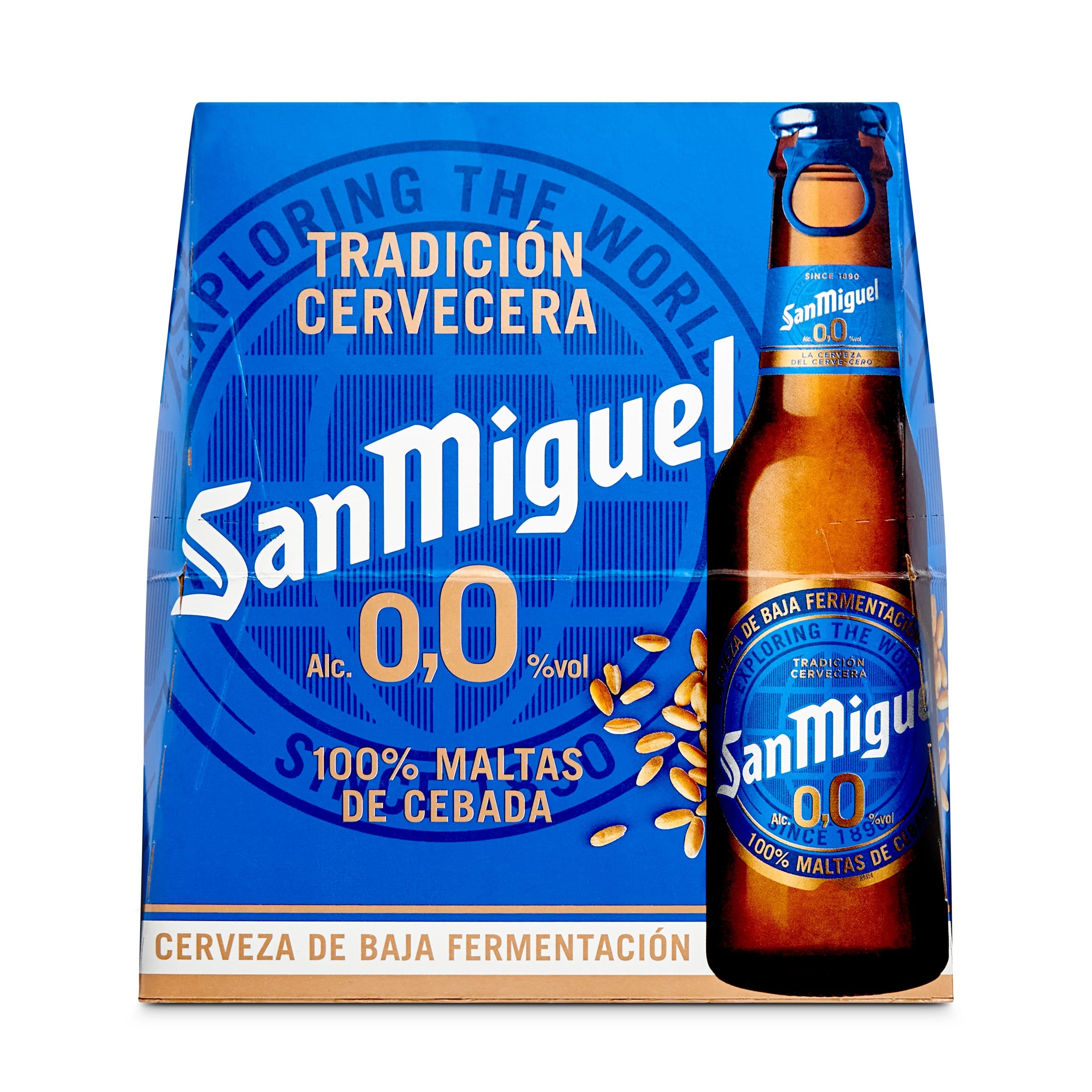 Cerveza 0,0% alcohol San Miguel pack 6 x 25 cl
