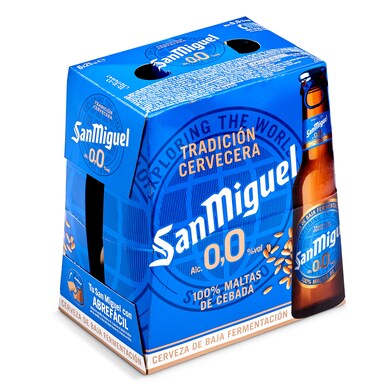 Cerveza 0,0% alcohol San Miguel botella 6 x 25 cl-0