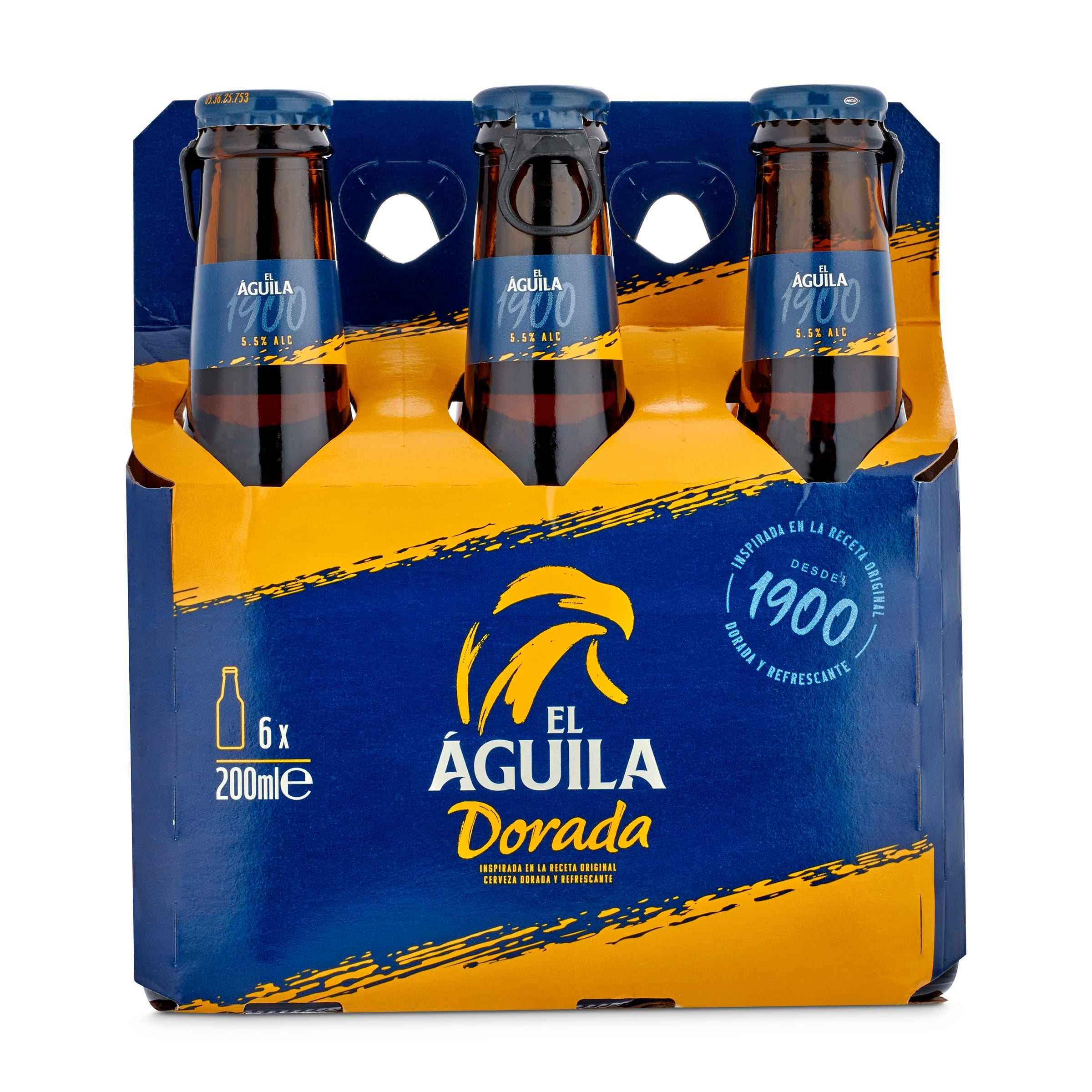 Cerveza dorada El águila pack 6 x 20 cl