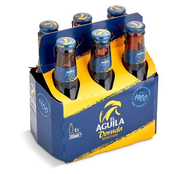 Cerveza Dorada El Aguila Botella 6 x 20 Cl.