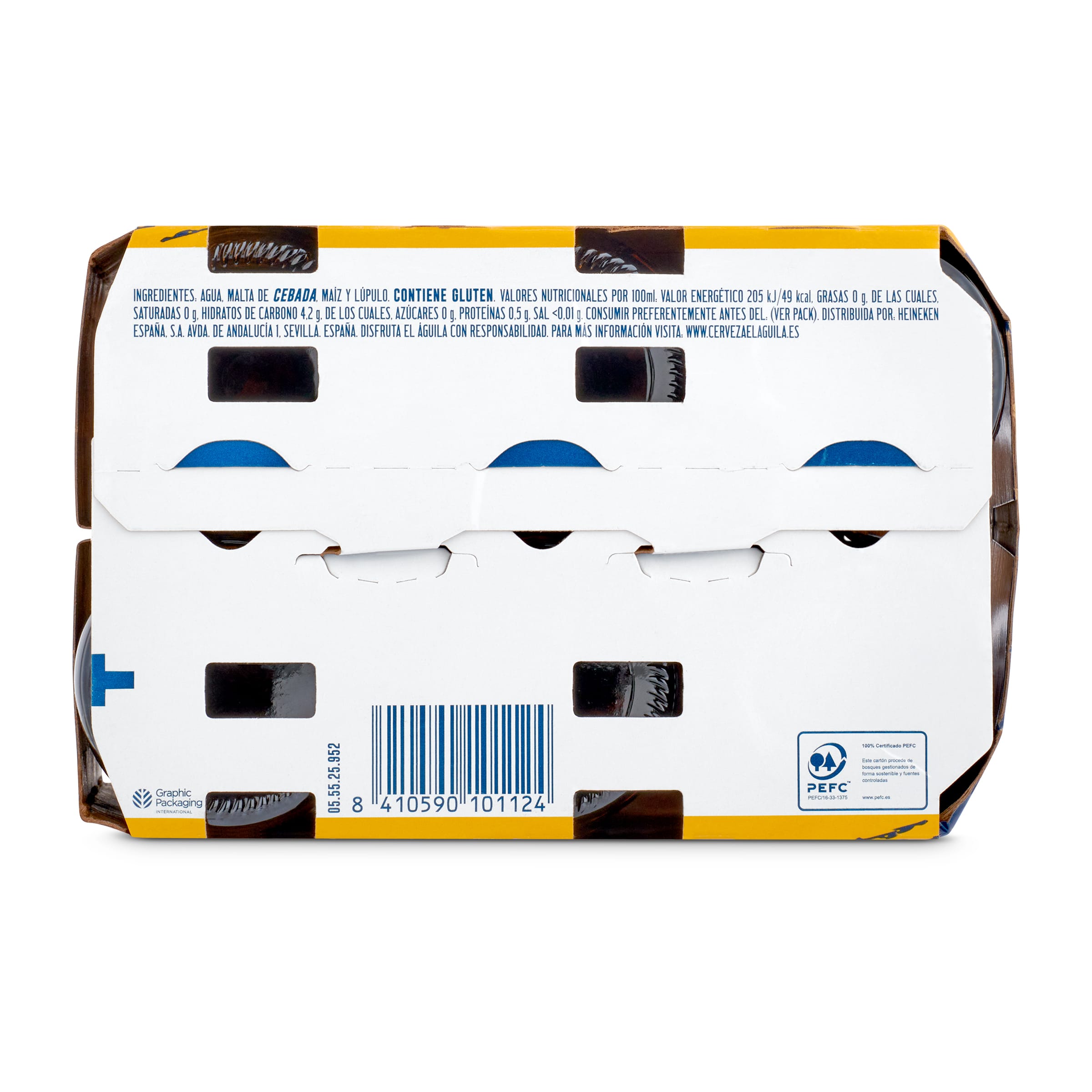 Cerveza dorada El águila pack 6 x 20 cl