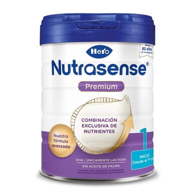 Leche infantil 1 inicio Hero Baby Nutrasense premium bote 800 g  -0