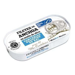 filetes de anchoa del cantabrico msc en aceite de oliva reducido sal lata 29 g