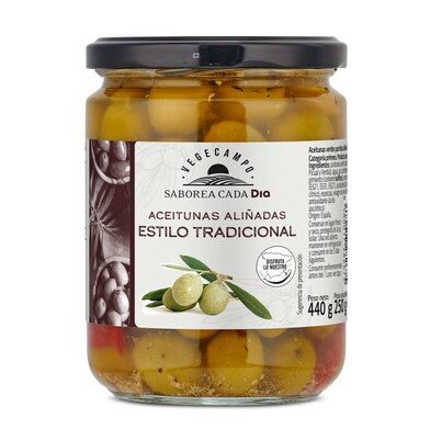 Aceitunas aliñadas estilo tradicional Vegecampo frasco 250 g-0 Aceitunas aliñadas estilo tradicional Vegecampo frasco 250 g-0