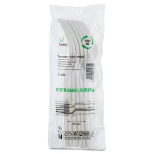tenedor reutilizable de maiz 6 unidades