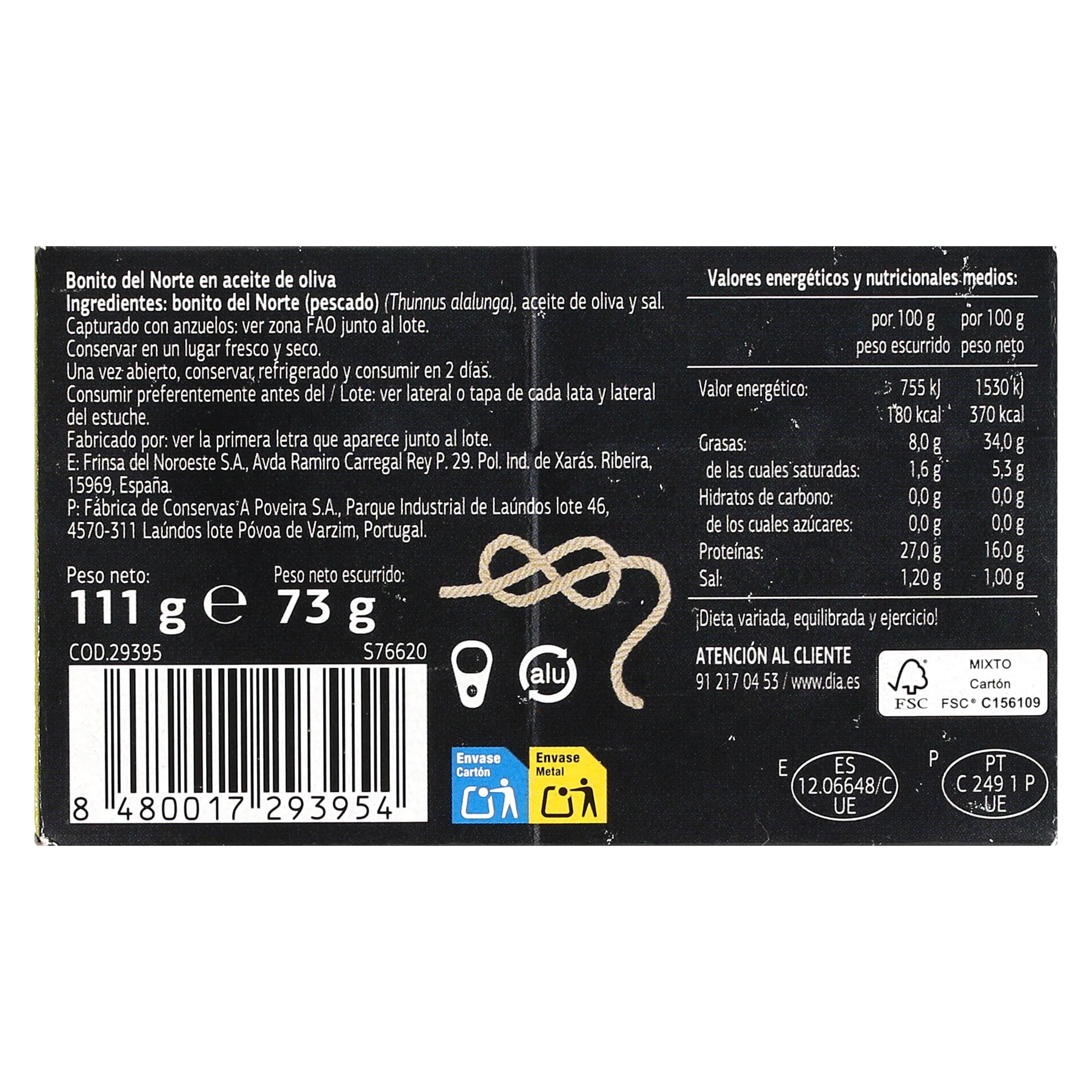 Bonito del norte en aceite de oliva Dia Mari Marinera 73 g