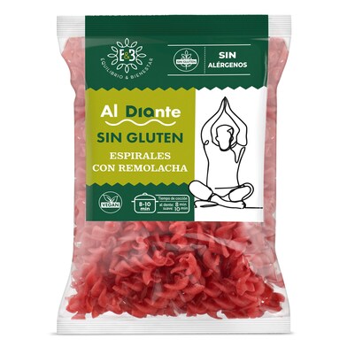 Espirales con remolacha sin gluten Al Diante Dia bolsa 250 g-0