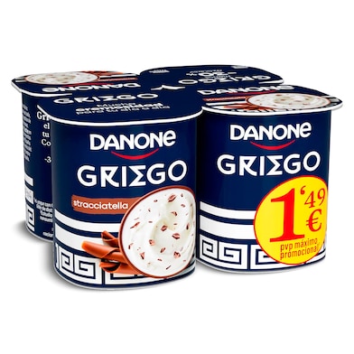 Yogur griego stracciatella Danone vaso 4 x 110 g-0