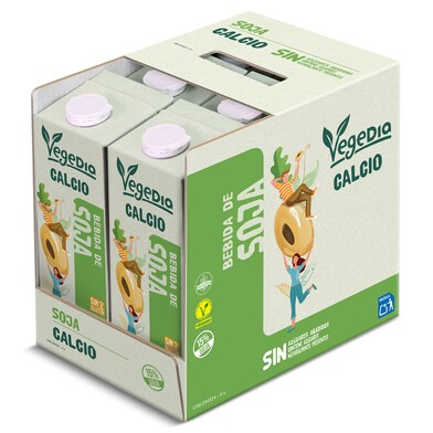 Bebida de soja con calcio Dia Vegedia pack 6 x 1 L-0