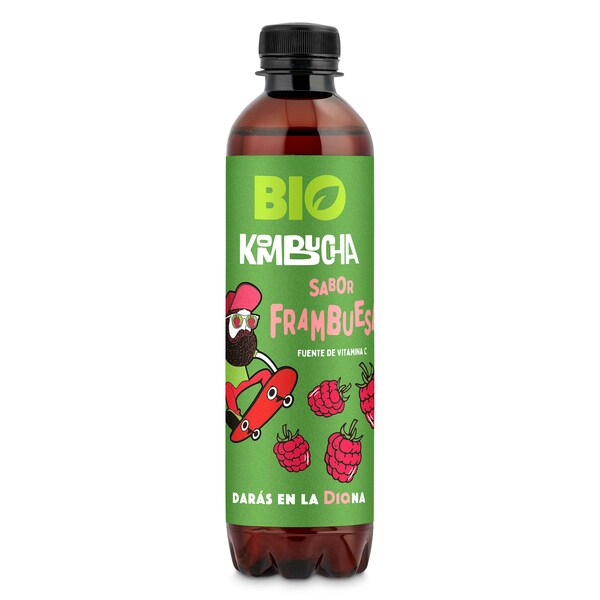 Kombucha Sabor Frambuesa Dia Botella 37 Cl.