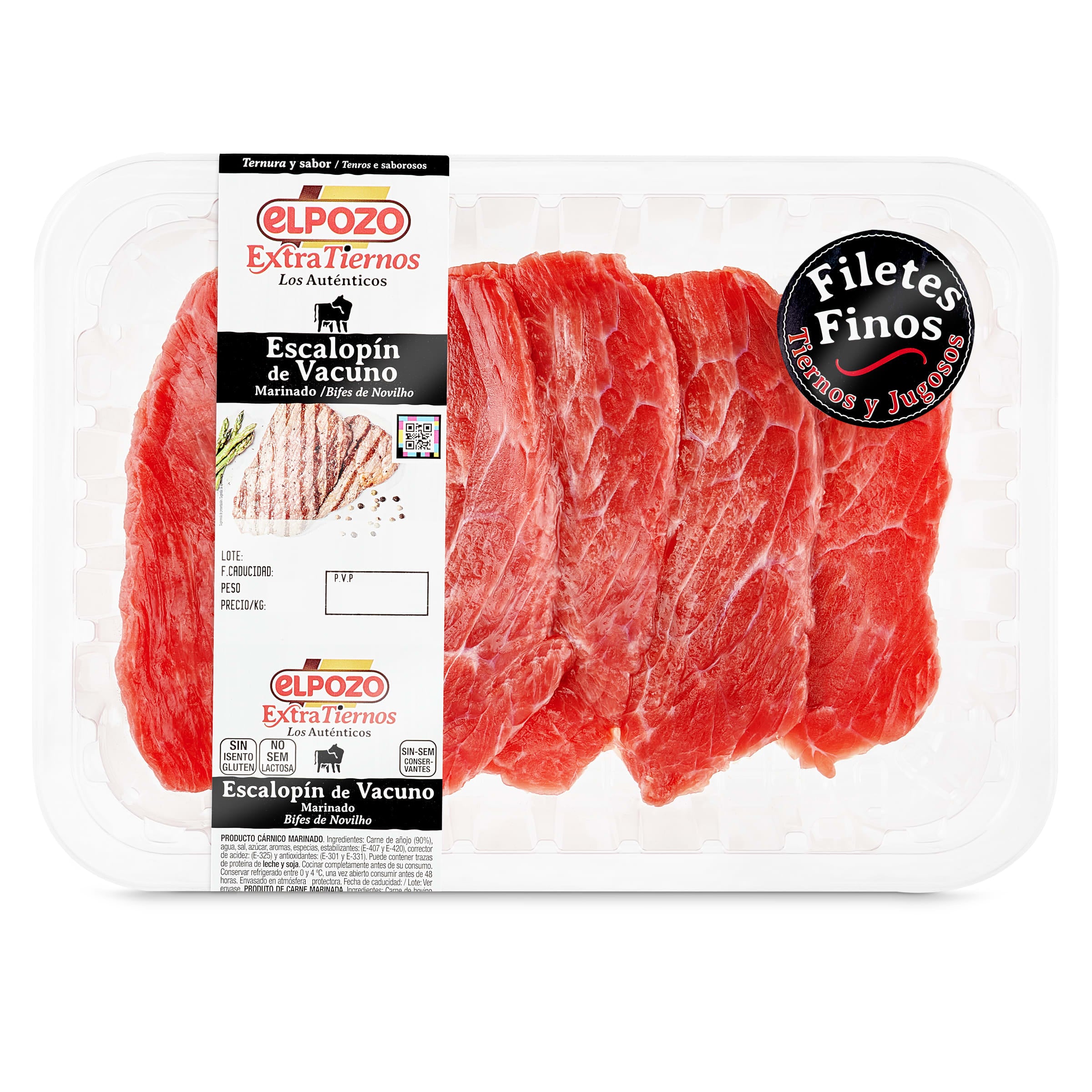 Escalopín de vacuno Elpozo Extratiernos 400 g aprox.