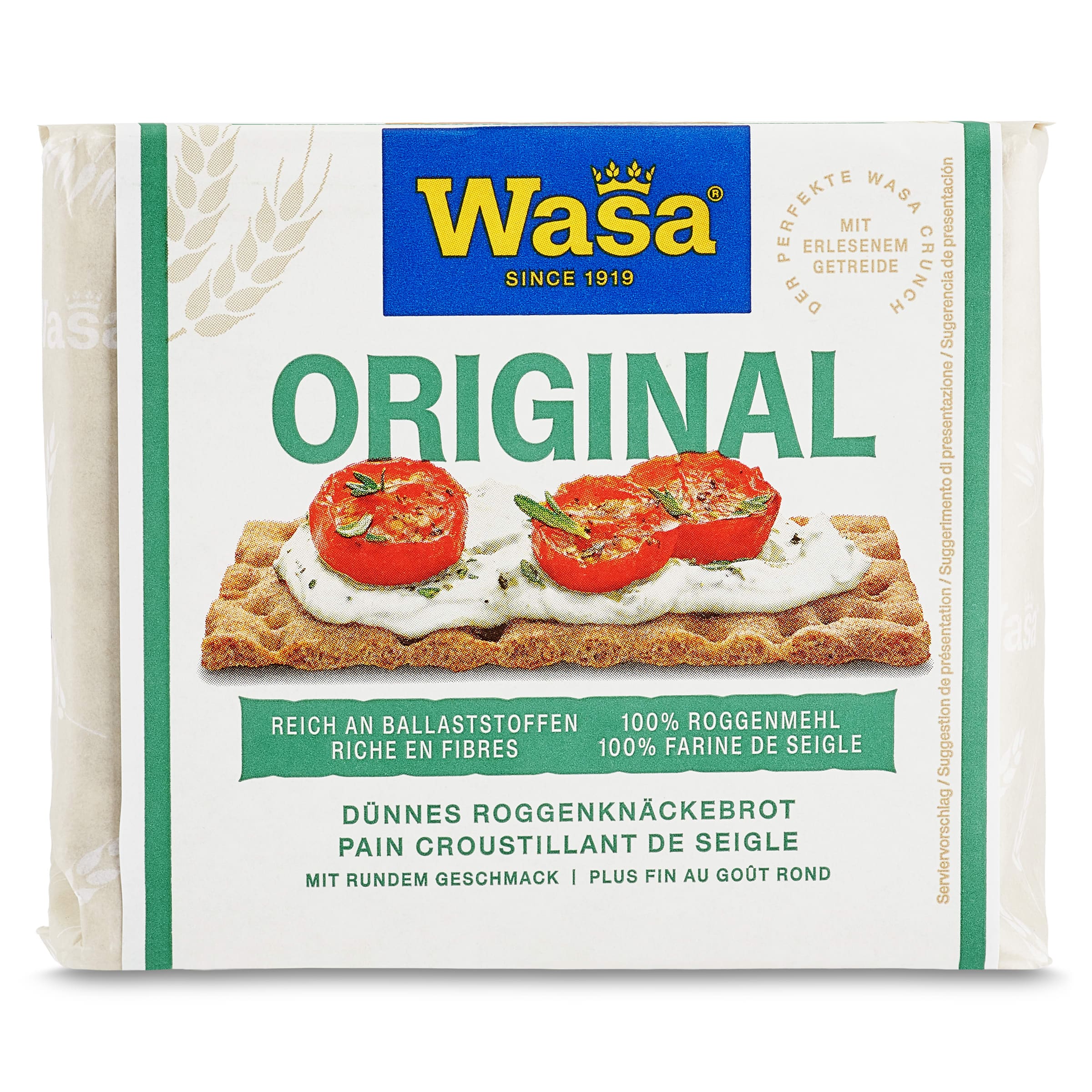 Pan tostado de centeno original Wasa 205 g