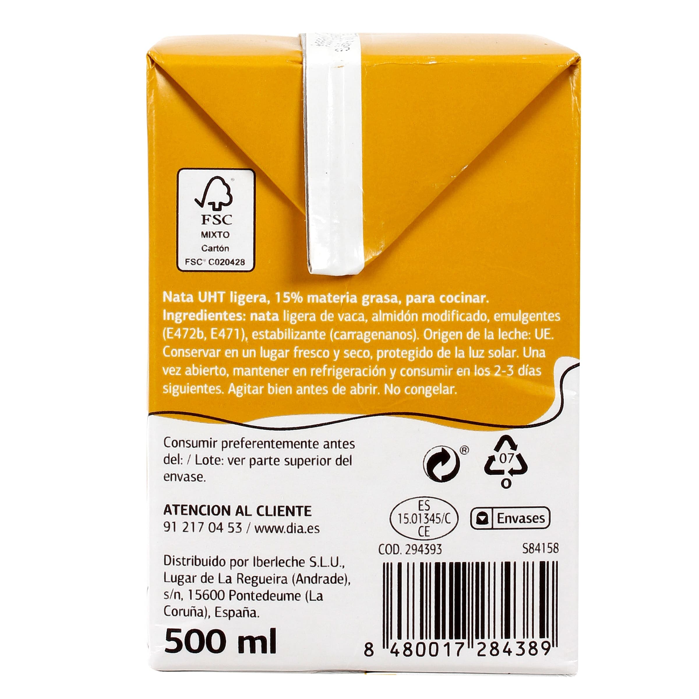 Nata para cocinar textura espesa Dia Láctea 500 ml