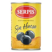 Aceitunas negras sin hueso Serpis lata 130 g