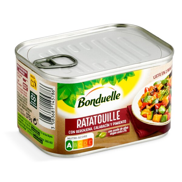 Ratatouille Con Berenjena, Calabacín Y Pimiento Bonduelle Lata 375 Gr.